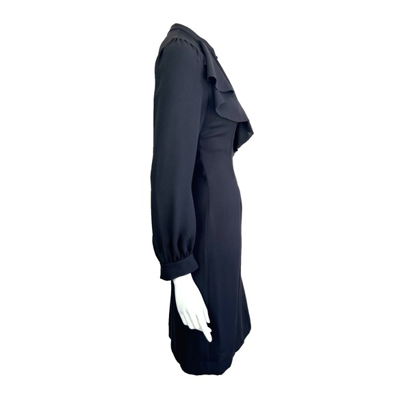 Twenty8Twelve Holly Dress Ruffle Beads V-Neck Long Sleeve Black Size X-Small 2 - Picture 9 of 12